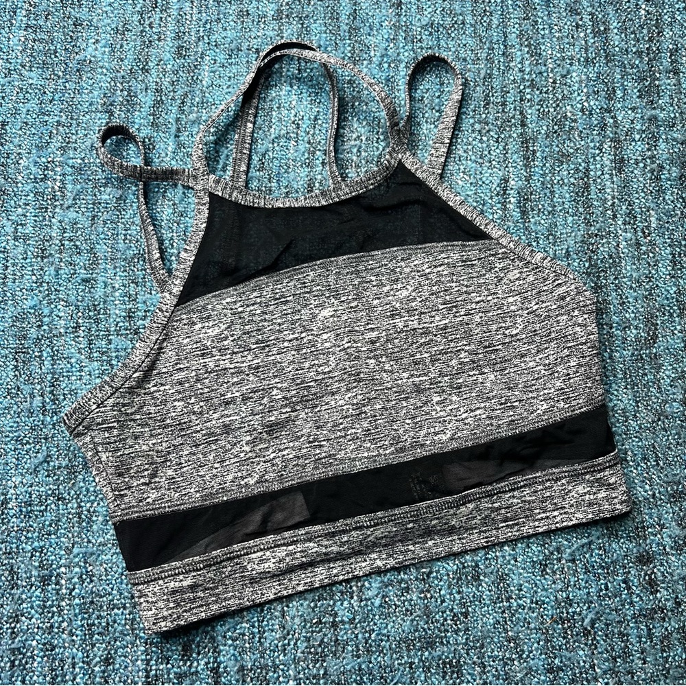 Victoria's Secret PINK Ultimate High Neck Sports Bra in Gray Black Women's XS